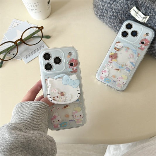 CY053 细闪蓝色围边KT磁吸手机壳