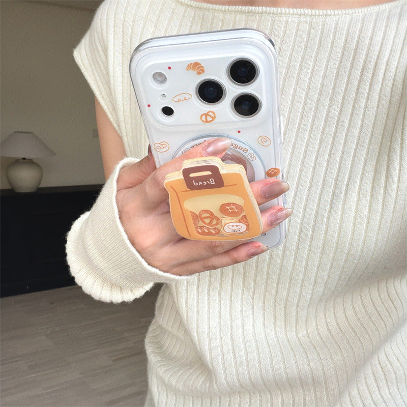 CC021 碱水面包花磁吸手机壳