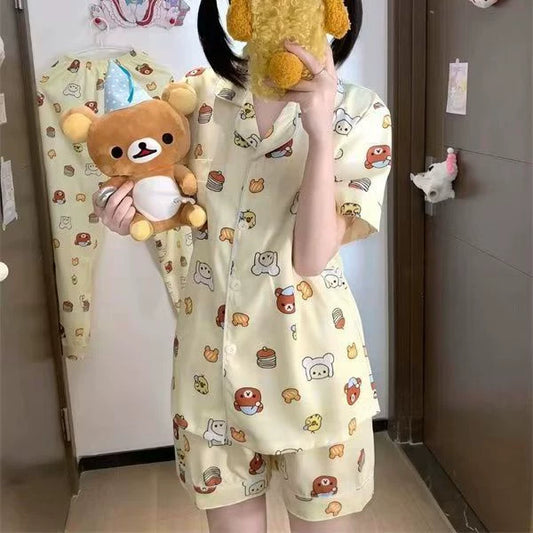 SW034 可爱轻松熊睡衣套装