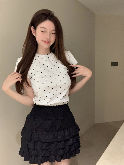 TP043 美式波点正肩修身上衣