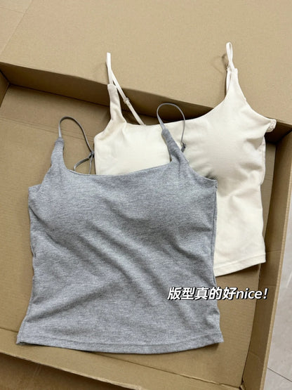 TB004 带胸垫可调节吊带背心