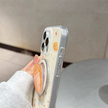 CC023 黄色牛角包磁吸手机壳