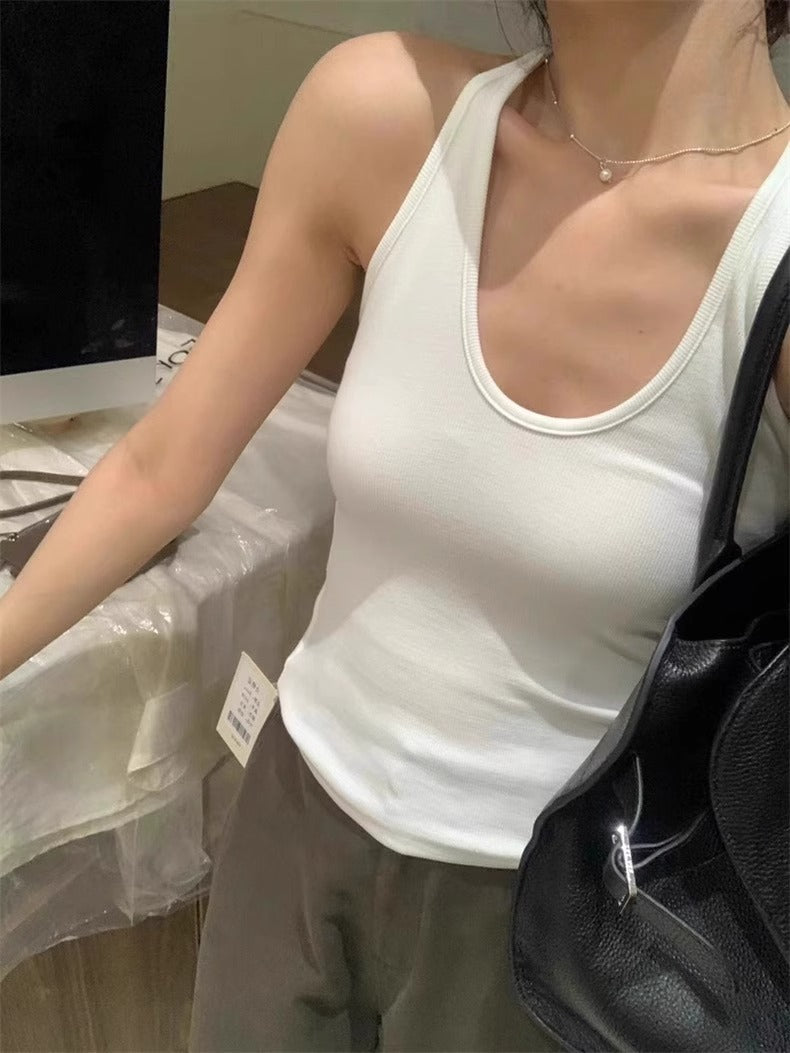 TB007 U领修身吊带