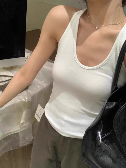 TB007 U领修身吊带