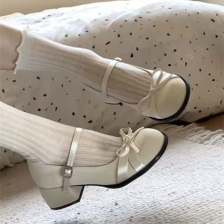HS025 蝴蝶结小皮鞋