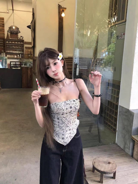 TB018 无袖不规则抹胸背心