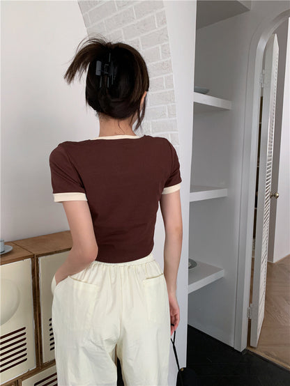 TP093 夏季美式复古印花t恤