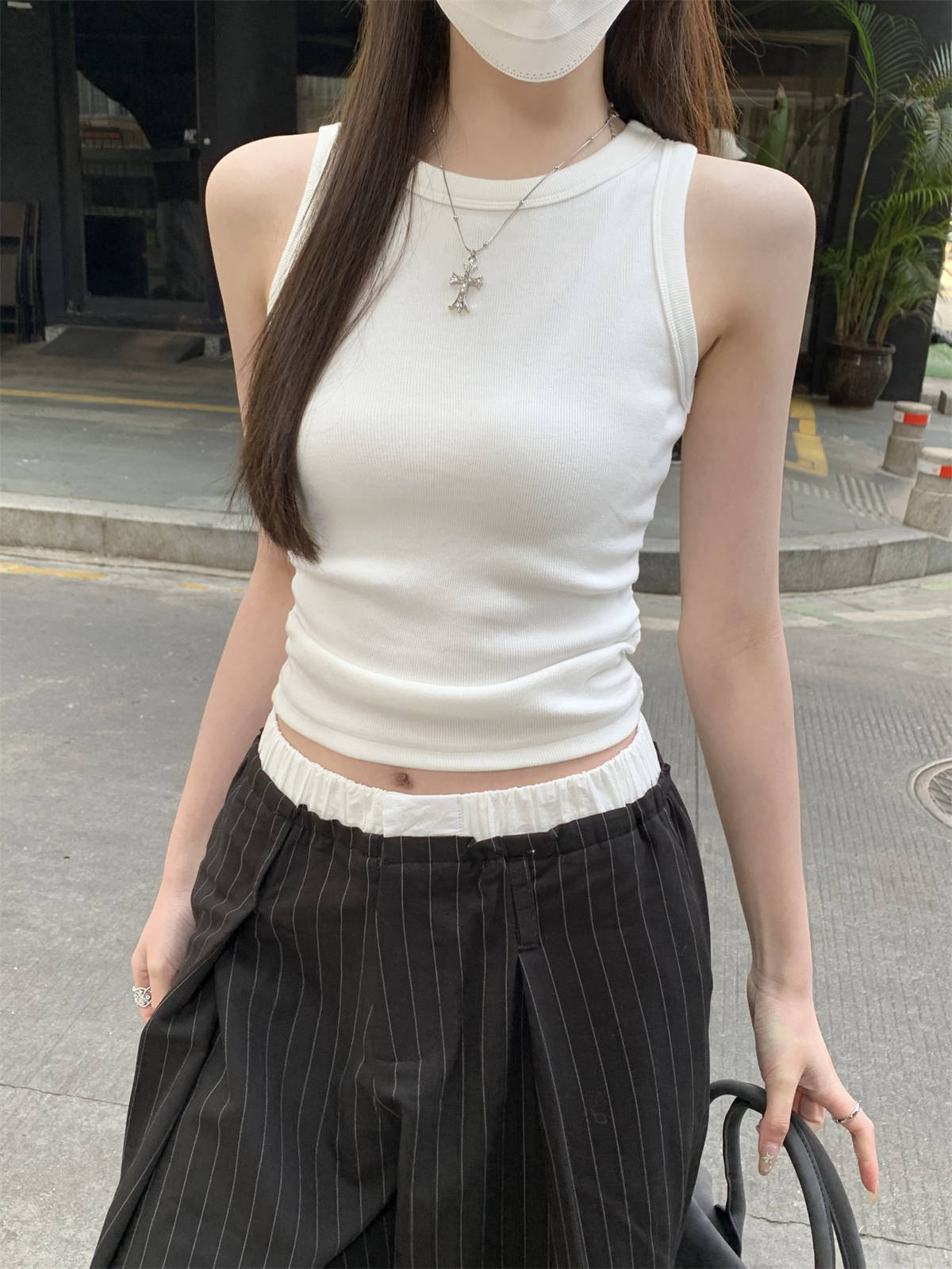 TB002 无袖外穿辣妹风背心