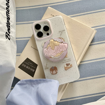 CY036 粉色蛋糕甜品磁吸手机壳