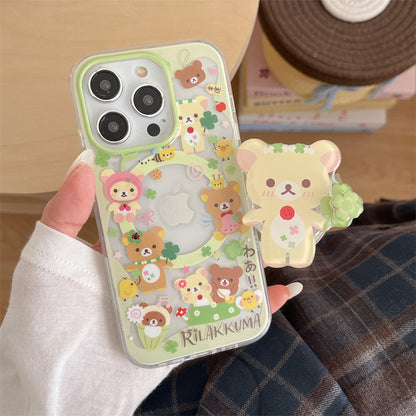 CY027 四叶草小熊磁吸手机壳