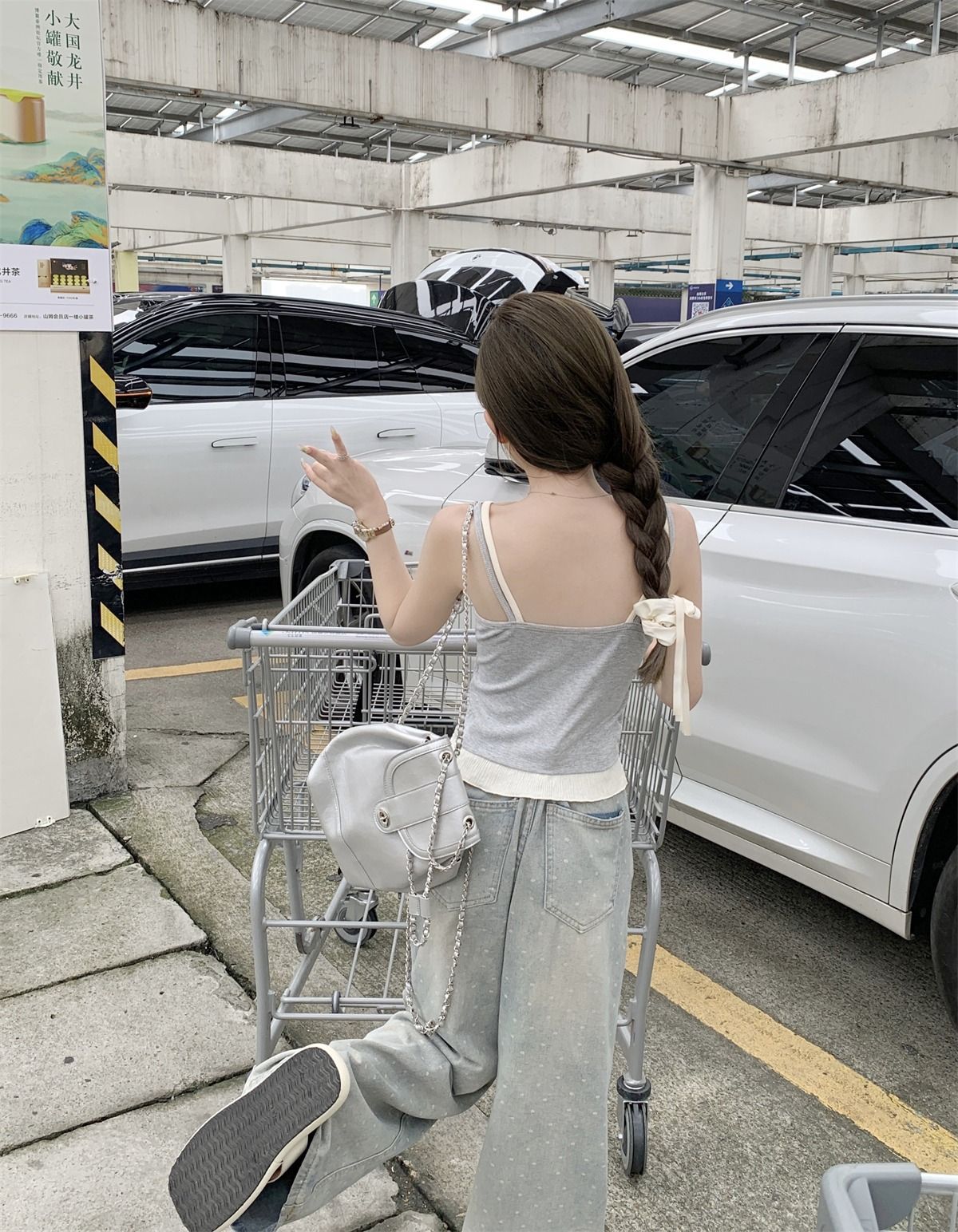 TB021 撞色假两件带胸垫背心
