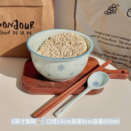 W016 天空蓝陶瓷面碗汤碗