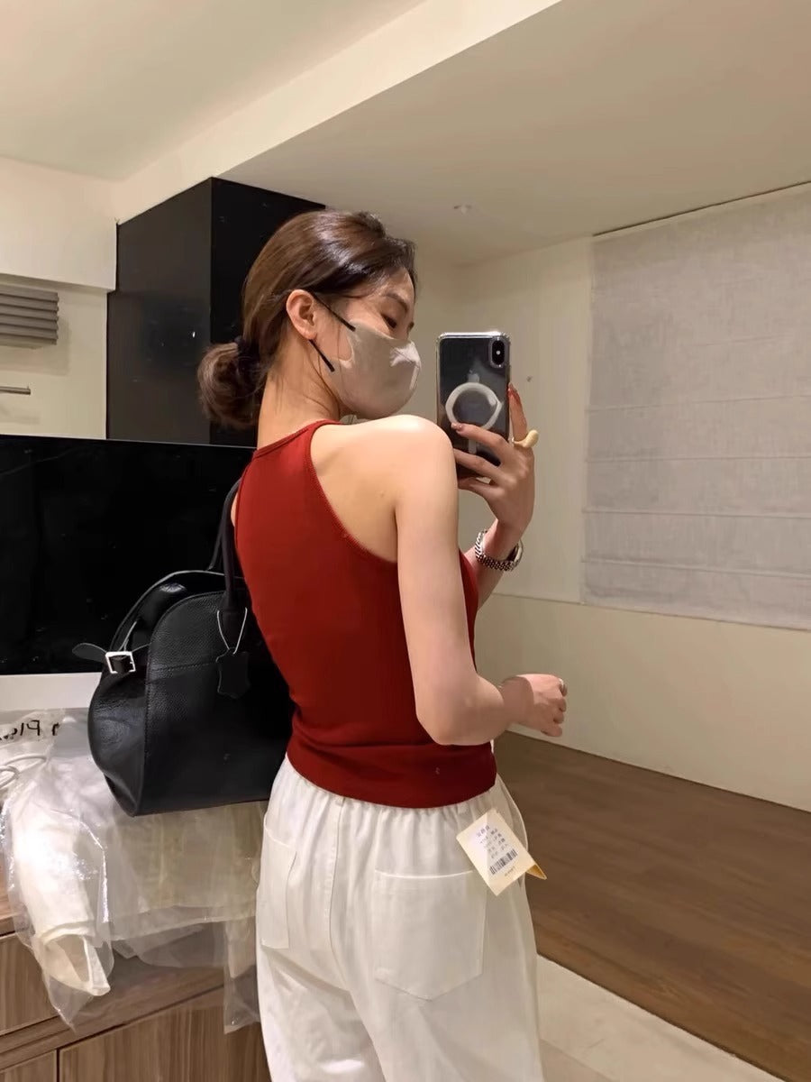 TB007 U领修身吊带