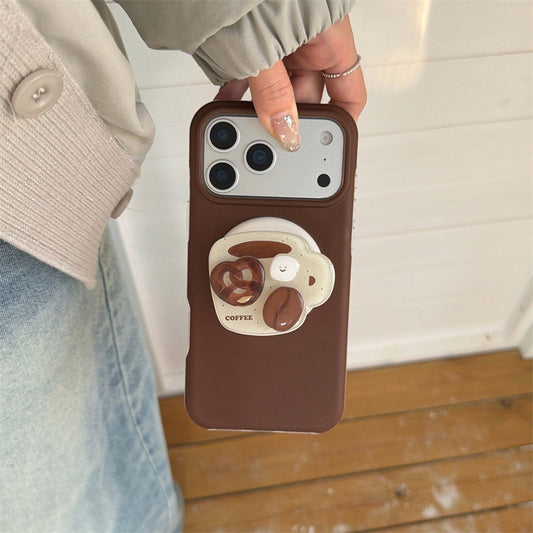 CY052 焦糖棕咖啡磁吸手机壳