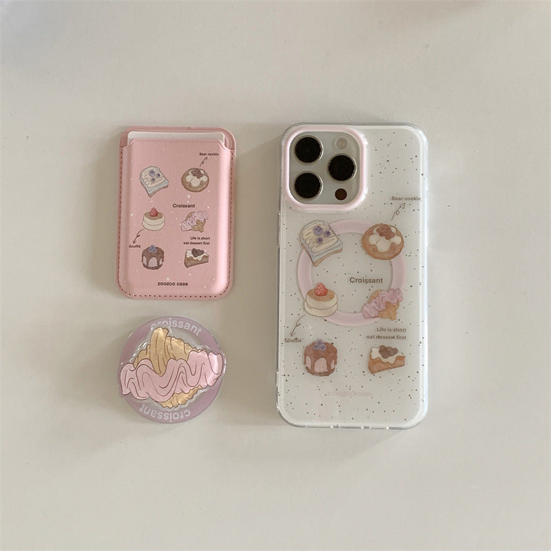 CY036 粉色蛋糕甜品磁吸手机壳