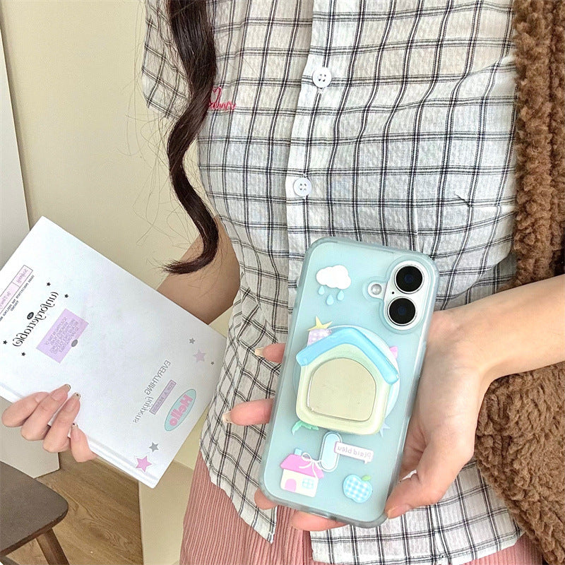 CC016 可爱小房子磁吸手机壳