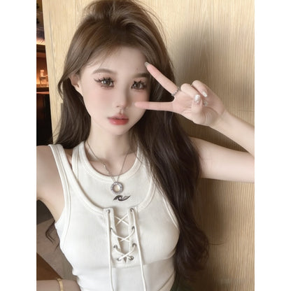 TB023 美式性感纯欲风吊带背心