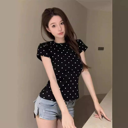 TP043 美式波点正肩修身上衣