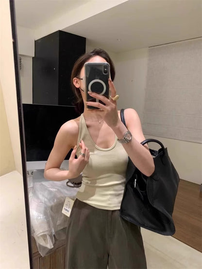 TB007 U领修身吊带