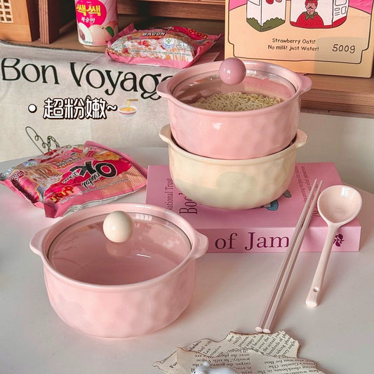 W009 Ins凹凸纹陶瓷泡面碗