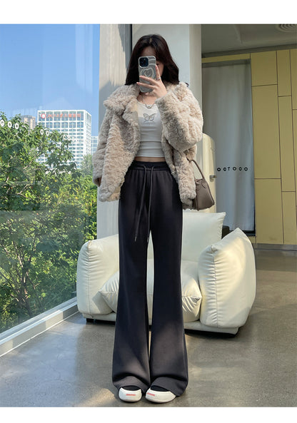 BB011 休闲垂感美式微喇卫裤