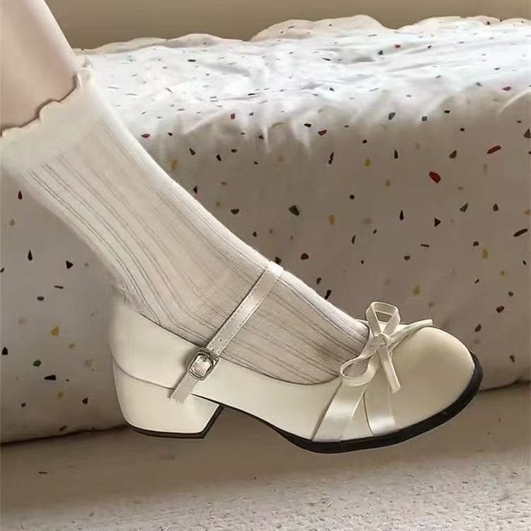 HS025 蝴蝶结小皮鞋