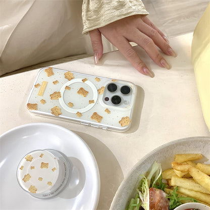 CY063 可爱小熊饼干磁吸手机壳