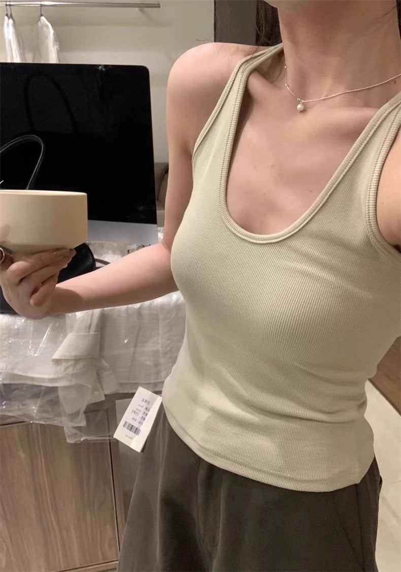 TB007 U领修身吊带