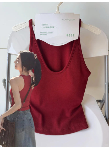 TB008 挂脖U领带胸垫背心