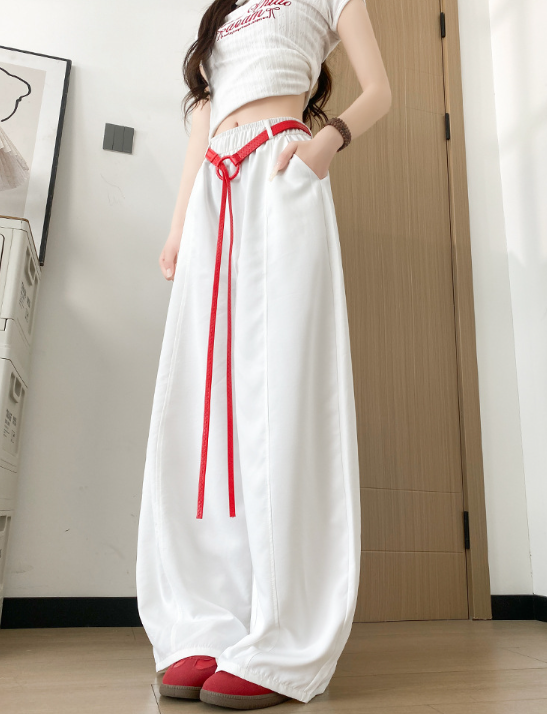 BB027 高腰垂感山本阔腿裤