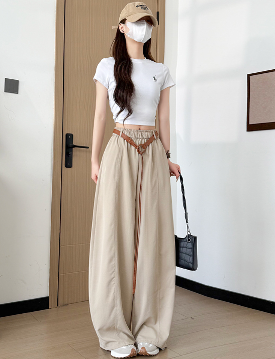 BB027 高腰垂感山本阔腿裤