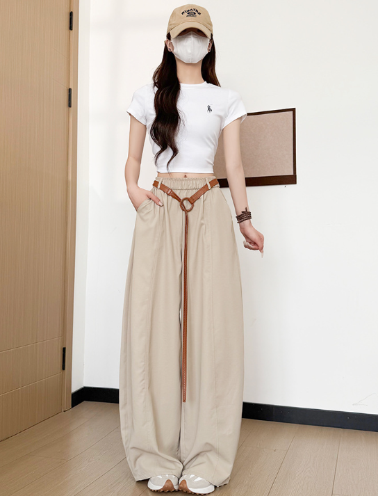 BB027 高腰垂感山本阔腿裤