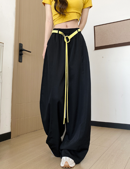 BB027 高腰垂感山本阔腿裤