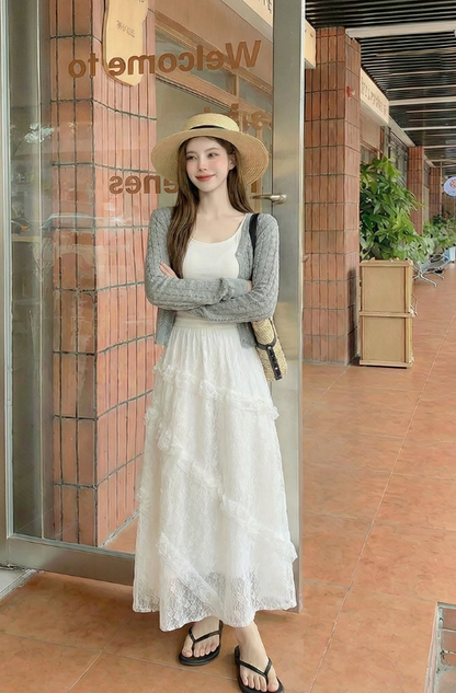 BB033 蕾丝半身蛋糕裙