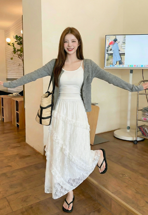 BB033 蕾丝半身蛋糕裙