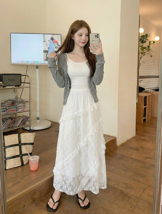 BB033 蕾丝半身蛋糕裙