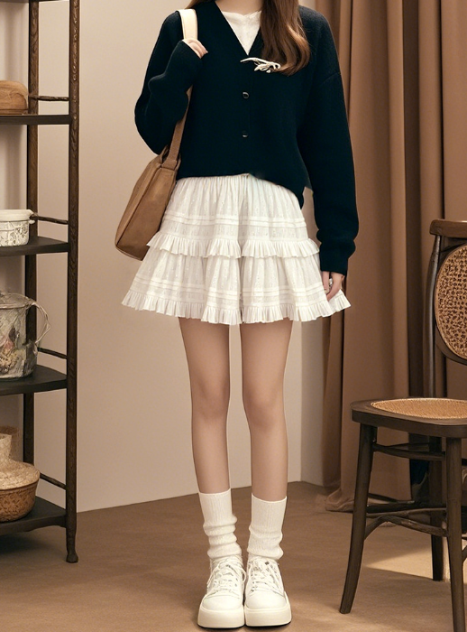 BB034 蕾丝蛋糕裙