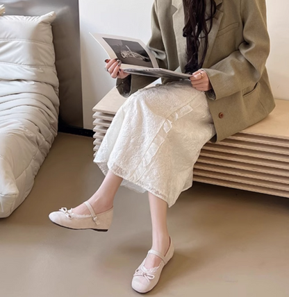 HS023 温柔蝴蝶结软底芭蕾鞋